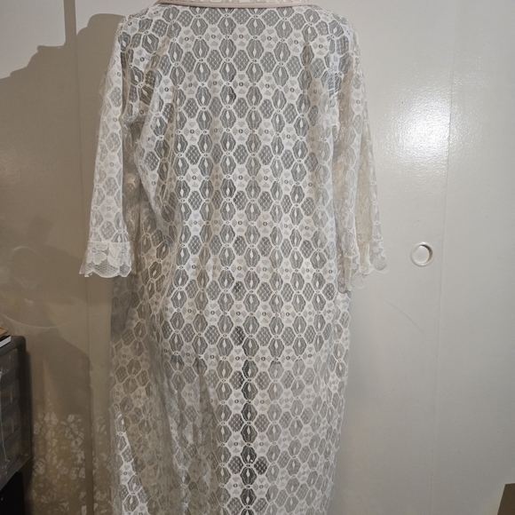 Lace Robe with Pink Bow - Picture 3 of 6